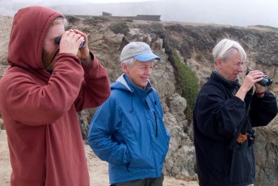 Rob, Susan, and Mary check out the birds