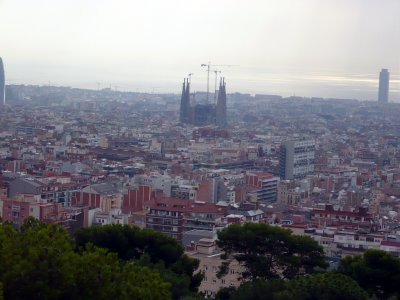 View of Sagrada Familia from Parc Guell