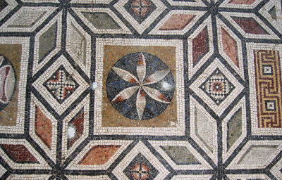 A floor mosaic thats pure design rather than mythology subjects