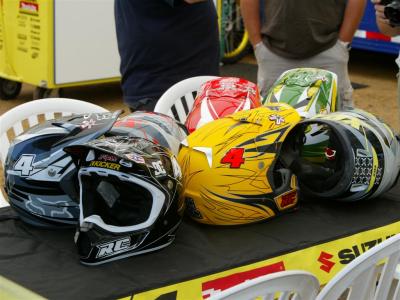 Ricky Carmichael's Helmets - Red Bud.JPG
