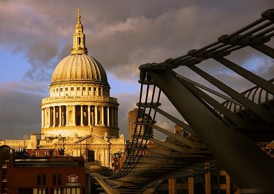 St Paul's Cathedral and the Millennium Bridge