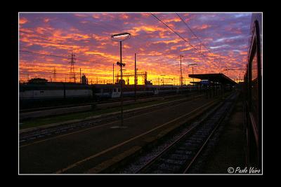 Dawn at the station by Paolo Vairo