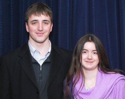 Rachael and Harry, dressed up for a night out