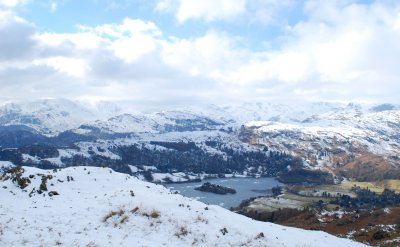 Looking West across Grasmere from Heron Pike