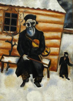 Violinist on a Bench- Marc Chagall 1920 (based on a 1914 original)