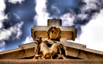 Angel atop a Mausoleum