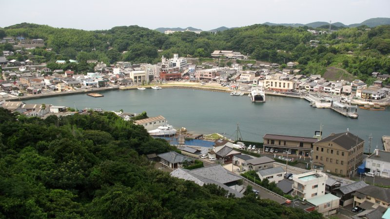 Hirado harbor viewed from the castle