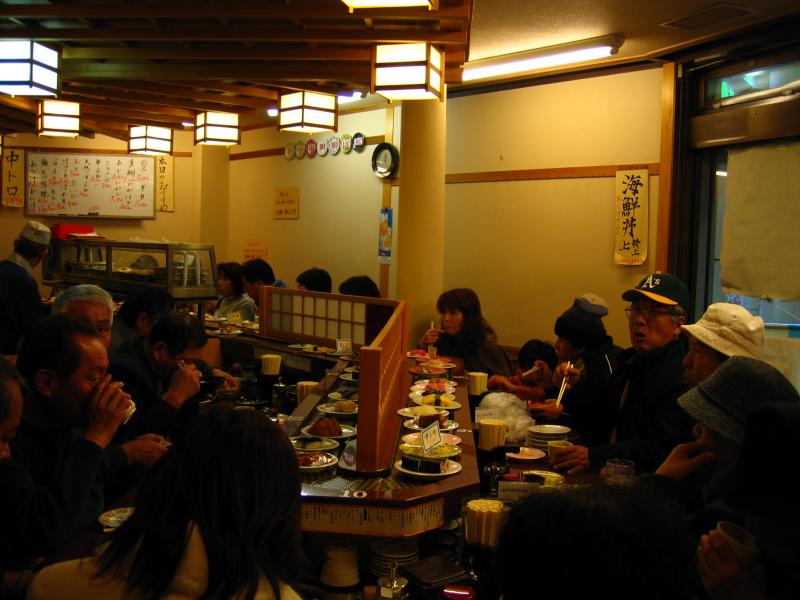 Kaiten-zushi restaurant