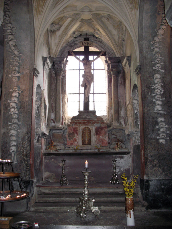 Crucifix and altar
