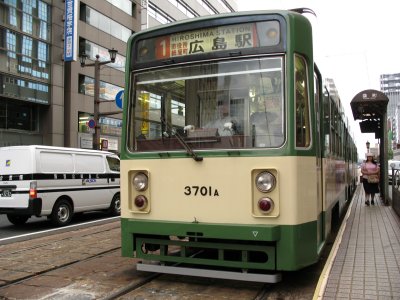 Old streetcar at Fukuro-machi