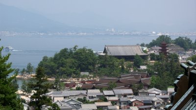 View out over Miyajima town