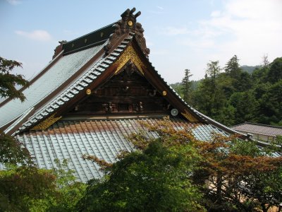Arched roof of Daishō-in's Kannon-dō
