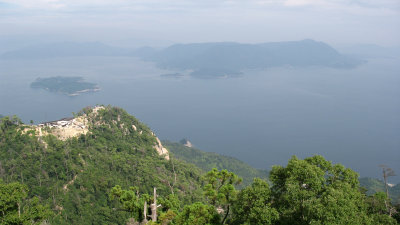 View from the summit over the island and surrounds