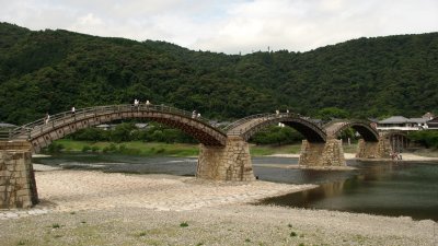 Arriving at the riverbank and Kintai-kyō