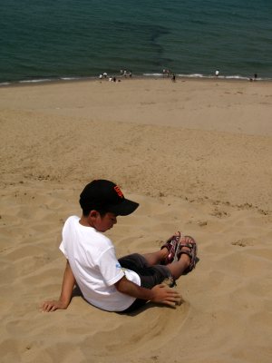 Having a seat in the sand