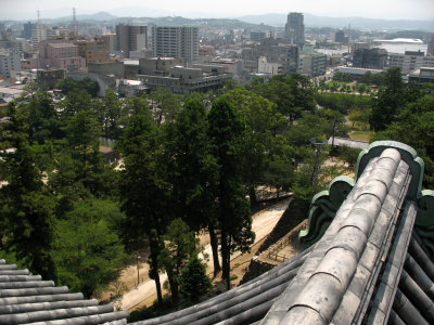 Central Matsue from the castle