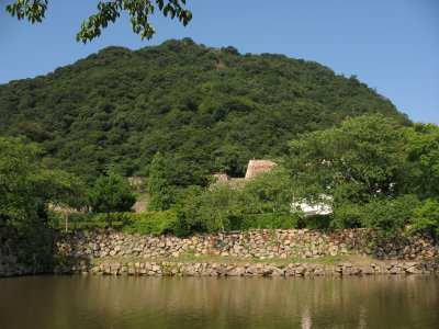 View of Kyushō-san from beyond the moat