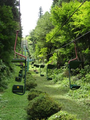 Chairlift leading to the castle ruins