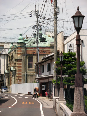 View down the old street off Tatsumi-yagura