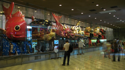 Festival floats in the Hikiyama Exhibition Hall