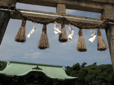 Below the inner torii of Karatsu-jinja