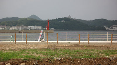 View of Hirado town from Tabira's waterfront