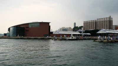 Kaikyōkan and distant Kaikyō Yume Tower