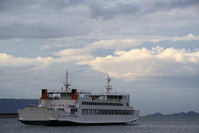Departing ferry off Takamatsu port