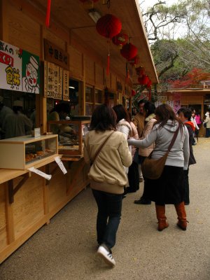 Food stall in the tourist center