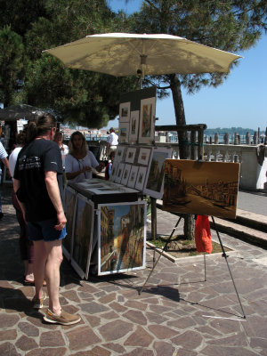 Watercolor artists off San Marco