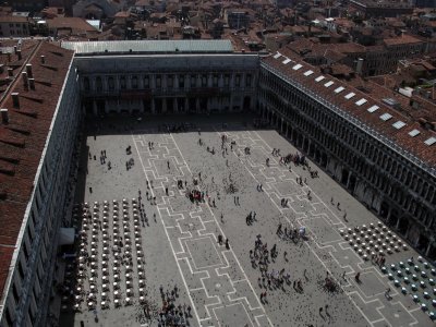 Shuffling shapes on Piazza San Marco