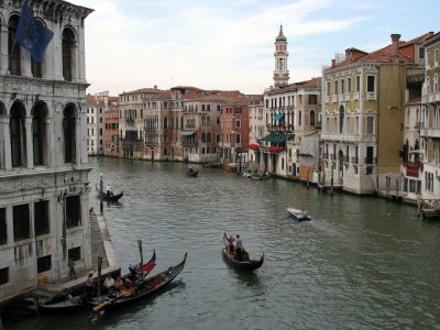 View over the Grand Canal from the bridge