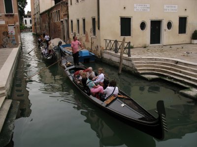 A row of gondolas