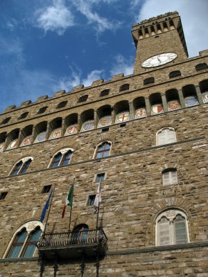 View up the Palazzo Vecchio