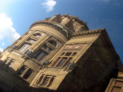 Reflected building off Piazza de Santa Croce