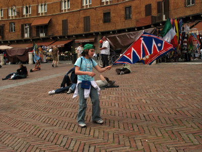 Waving a flag