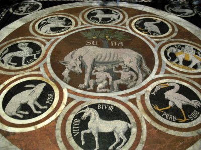 The She-Wolf of Siena mosaic