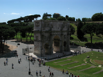 Arch of Constantine from the Colosseum