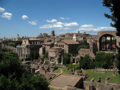 View over the Forum from the edge of the Palatine
