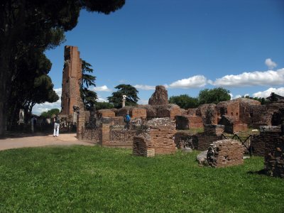 Palace remnants atop the Palatine