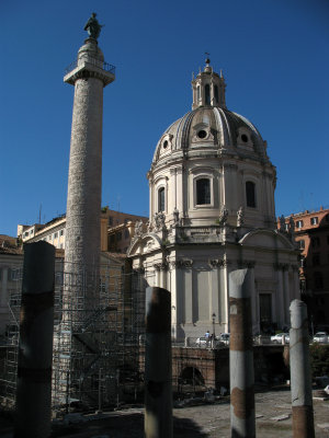 Trajan's Column and nearby church