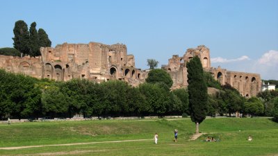 Palatine ruins view from the Circus Maximus