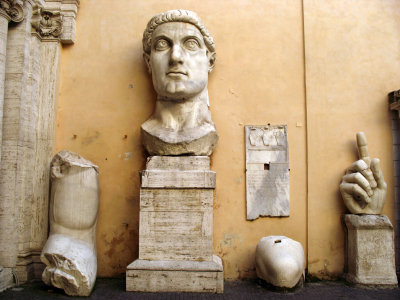Remains of a colossal statue of Constantine