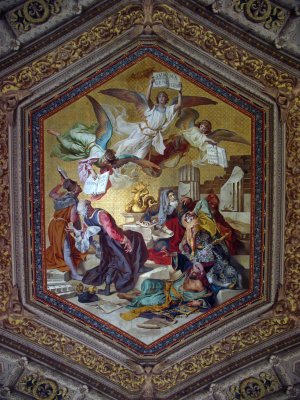 Gilded and frescoed ceiling