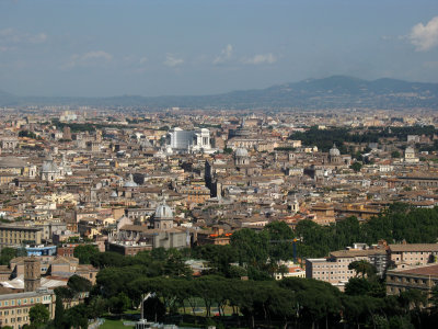 Central Rome viewed from the top of St. Peter's