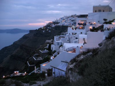 View across Imerovigli at dusk