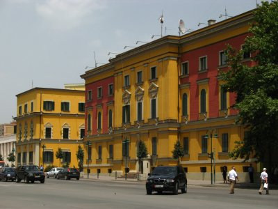 Italianate buildings off Skanderbeg Square