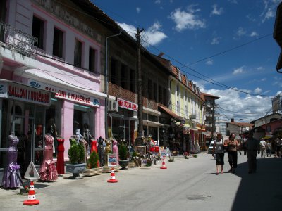 Street in Peja's old bazaar