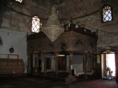 Chandelier inside the Sinan Pasha Mosque