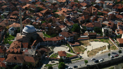 View over League of Prizren and nearby mosque